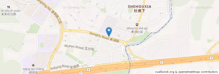 Mapa de ubicacion de 東湖國小地下停車場 en 台湾, 新北市, 台北市.