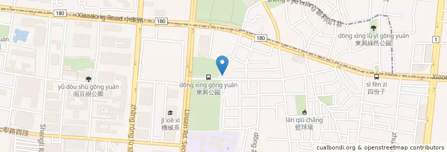 Mapa de ubicacion de 澄花日式壽喜燒火鍋 en Taiwan, Tainan, Distretto Settentrionale.