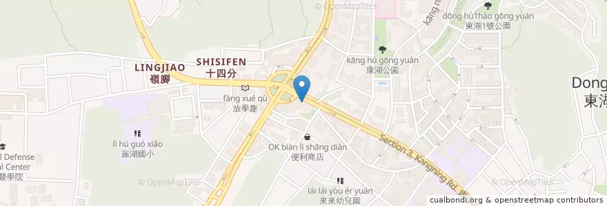 Mapa de ubicacion de 合作金庫商業銀行 en Taiwan, 新北市, Taipé, 內湖區.