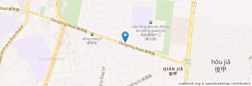 Mapa de ubicacion de 鳳壽司 en Тайвань, Тайнань, 東區.
