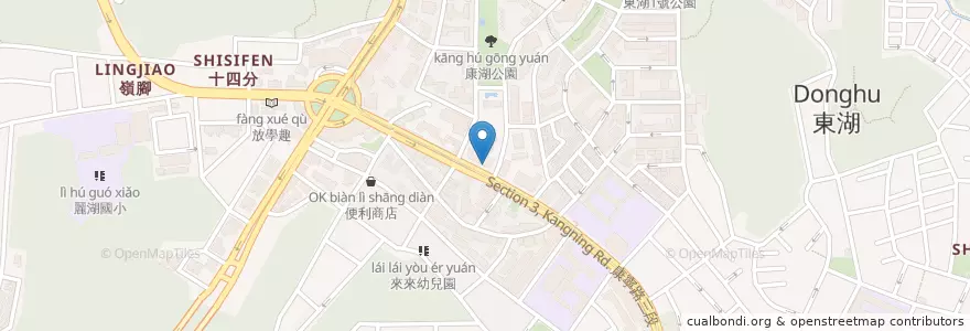 Mapa de ubicacion de 台北富邦商業銀行 en 台湾, 新北市, 台北市, 内湖区.
