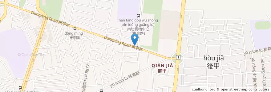 Mapa de ubicacion de 85度C東寧店 en Tayvan, 臺南市, 東區.
