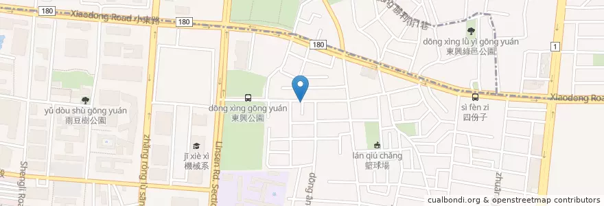 Mapa de ubicacion de 弘爺漢堡 en تایوان, 臺南市, 北區.