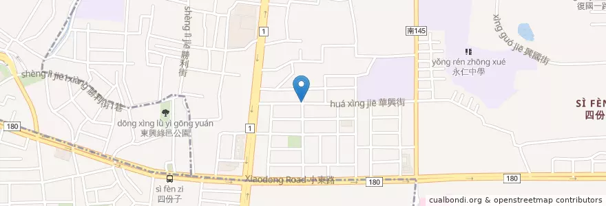 Mapa de ubicacion de 健保藥局 en 臺灣, 臺南市, 永康區.