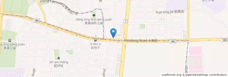 Mapa de ubicacion de 日盛證券 en Taiwan, Tainan, Yongkang District.