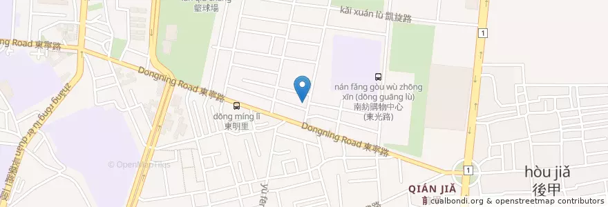 Mapa de ubicacion de 弼勝文理補習班 en 臺灣, 臺南市, 東區.