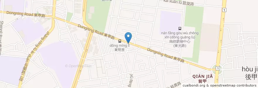 Mapa de ubicacion de 鄭記客家板條 en Taiwan, Tainan, 東區.