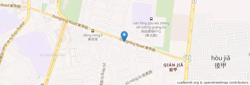 Mapa de ubicacion de 台西鵝肉 en 臺灣, 臺南市, 東區.