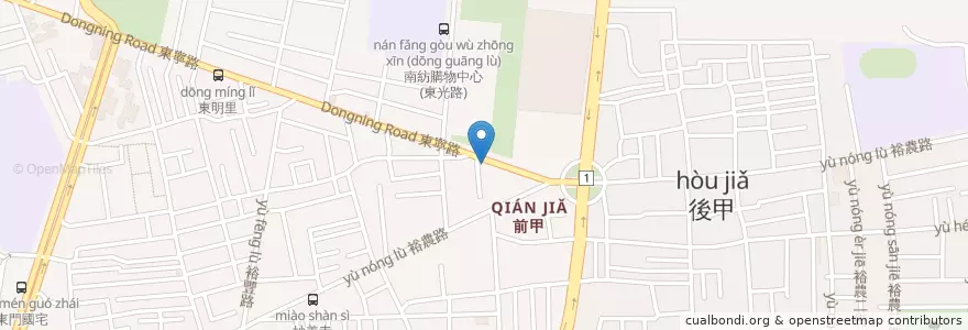 Mapa de ubicacion de 和記鍋貼蒸餃 en 臺灣, 臺南市, 東區.