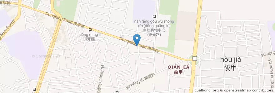 Mapa de ubicacion de 濟州豆腐鍋 en تايوان, تاينان, 東區.