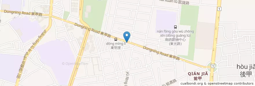 Mapa de ubicacion de 小棠簡餐 en 臺灣, 臺南市, 東區.
