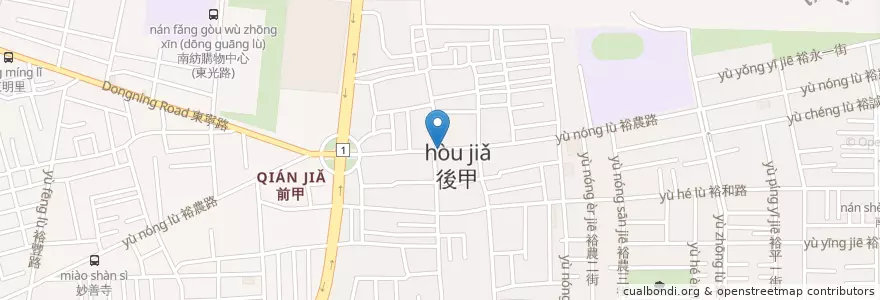 Mapa de ubicacion de HASSUN八吋和風時尚細工壽司 en Taiwan, Tainan, 東區.