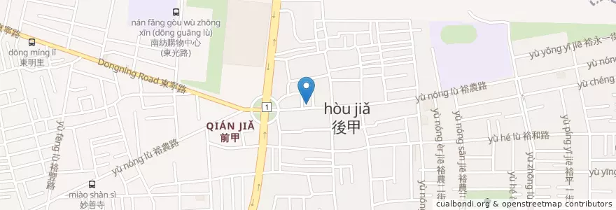 Mapa de ubicacion de 徐安診所 en 타이완, 타이난 시, 둥구.
