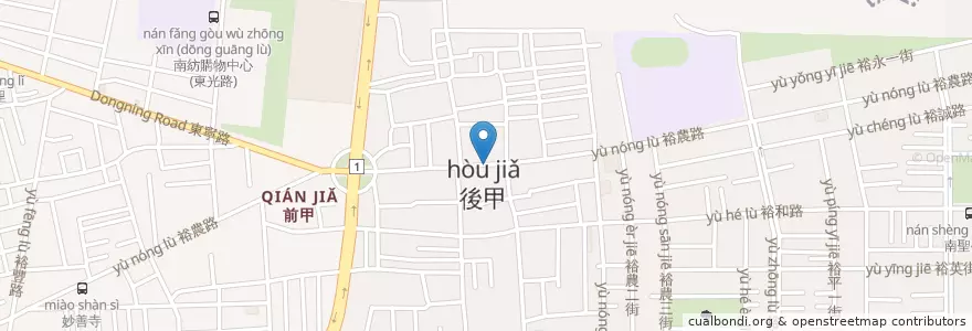 Mapa de ubicacion de 早安!美芝城 en Taïwan, Tainan, District Est.