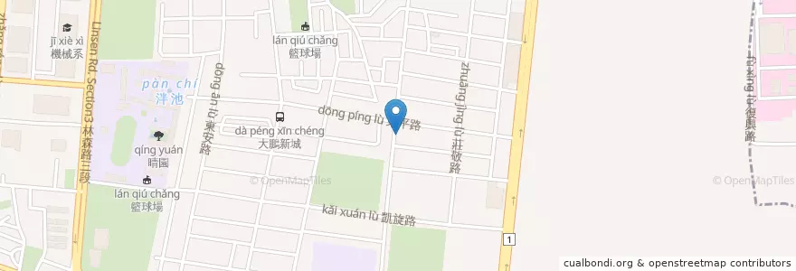 Mapa de ubicacion de 佳一家庭診所 en تايوان, تاينان, 東區.