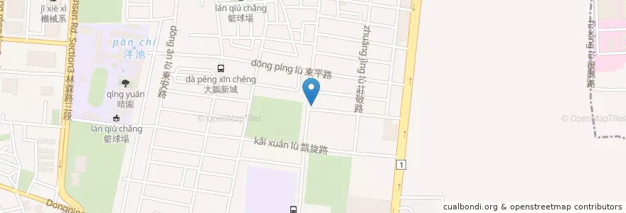 Mapa de ubicacion de 喜樂小兒科診所 en تایوان, 臺南市, 東區.