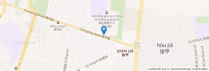 Mapa de ubicacion de 幸福牙醫 en 台湾, 台南市, 東区.
