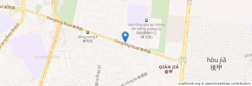 Mapa de ubicacion de 楊慧斌耳鼻喉科 en Taiwan, Tainan, 東區.