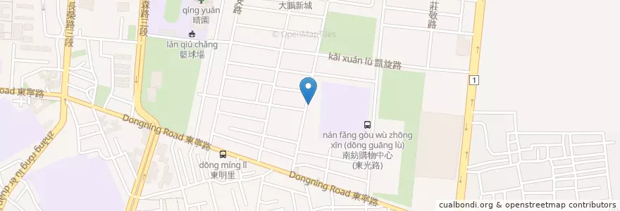 Mapa de ubicacion de 渣打國際商業銀行 en Taiwan, 臺南市, 東區.