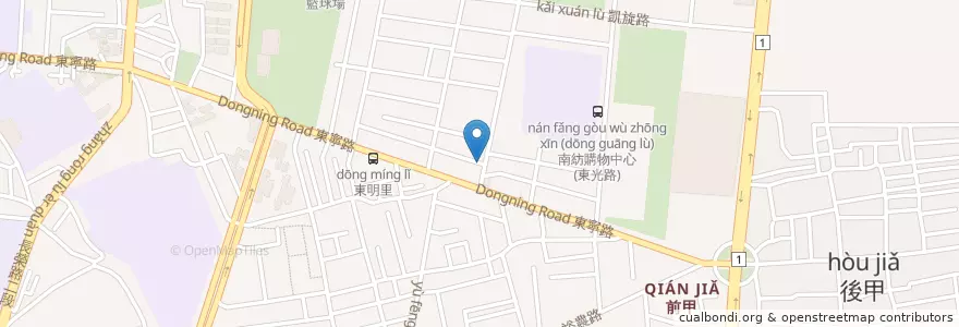 Mapa de ubicacion de 燙味亭 en Тайвань, Тайнань, 東區.