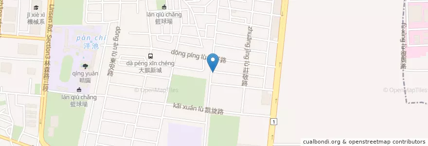 Mapa de ubicacion de 陳永展 en Taiwan, Tainan, Distretto Orientale.