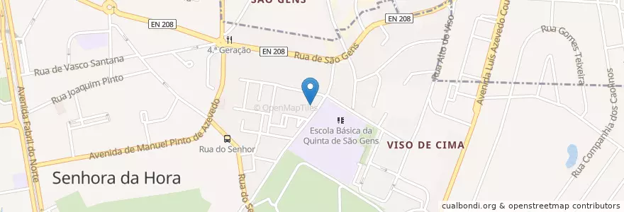 Mapa de ubicacion de Espaço Jota en Portugal, Norte, Porto, Área Metropolitana Do Porto, Matosinhos, São Mamede De Infesta E Senhora Da Hora.