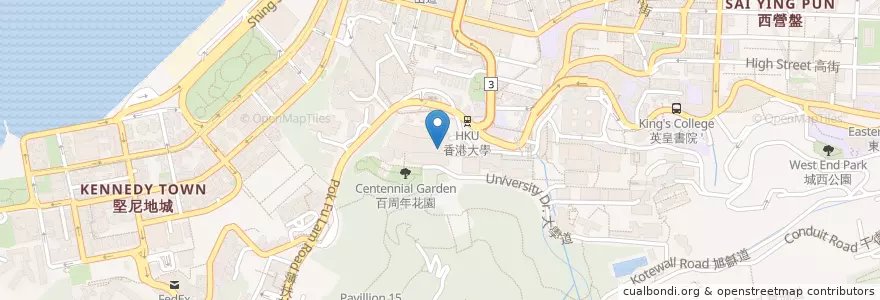 Mapa de ubicacion de 李兆基會議中心 Lee Shau Kee Lecture Centre en چین, گوانگ‌دونگ, هنگ‌کنگ, جزیره هنگ کنگ, 新界 New Territories, 中西區 Central And Western District.