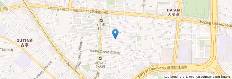 Mapa de ubicacion de 米克諾斯 en 台湾, 新北市, 台北市, 大安区.