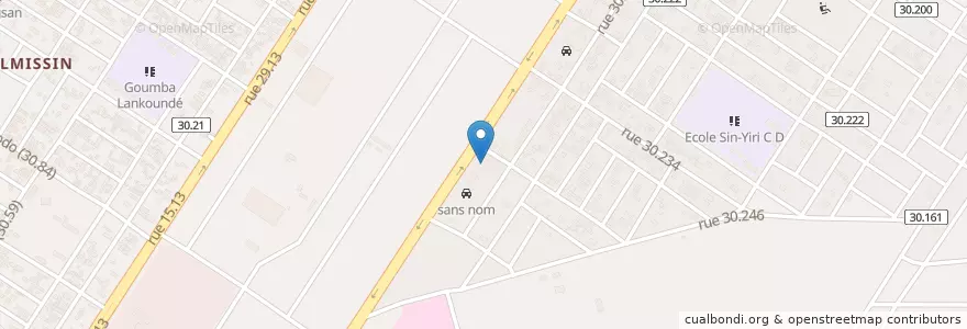 Mapa de ubicacion de Pharmacie Saint Jean en Burkina Faso, Centre, Kadiogo, Ouagadougou.