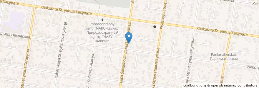 Mapa de ubicacion de суши-бар "Япончик" en Rússia, Distrito Federal Do Sul, Krai De Krasnodar, Адыгея, Городской Округ Майкоп.