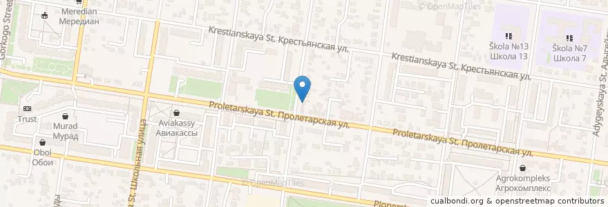 Mapa de ubicacion de Самомойка en 俄罗斯/俄羅斯, 南部联邦管区, 克拉斯诺达尔边疆区, 阿迪格共和国, Городской Округ Майкоп.