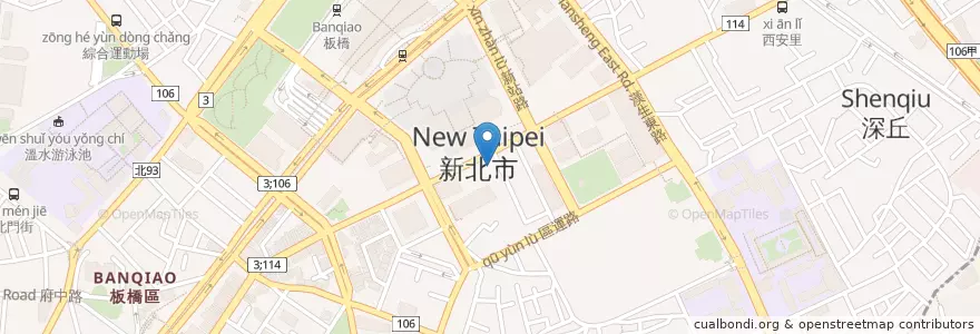 Mapa de ubicacion de Easy House 美式蔬食 en Taiwan, 新北市, 板橋區.