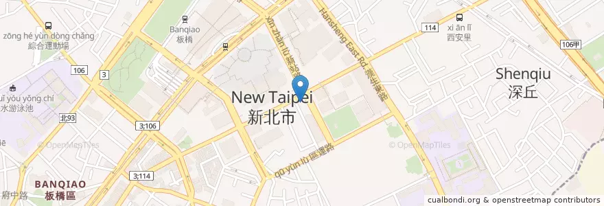 Mapa de ubicacion de 伍衛門日式丼飯 en Taiwán, Nuevo Taipéi, 板橋區.