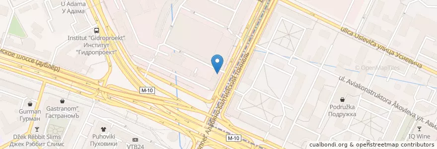 Mapa de ubicacion de Pizza Hut en 俄罗斯/俄羅斯, Центральный Федеральный Округ, Москва, Северный Административный Округ, Район Сокол.