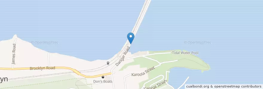 Mapa de ubicacion de Brooklyn Wharf en Austrália, Nova Gales Do Sul, The Council Of The Shire Of Hornsby, Sydney.