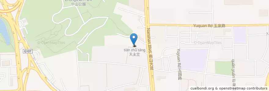 Mapa de ubicacion de 天主堂 en 中国, 广东省, 深圳市, 南山区, 南头街道.