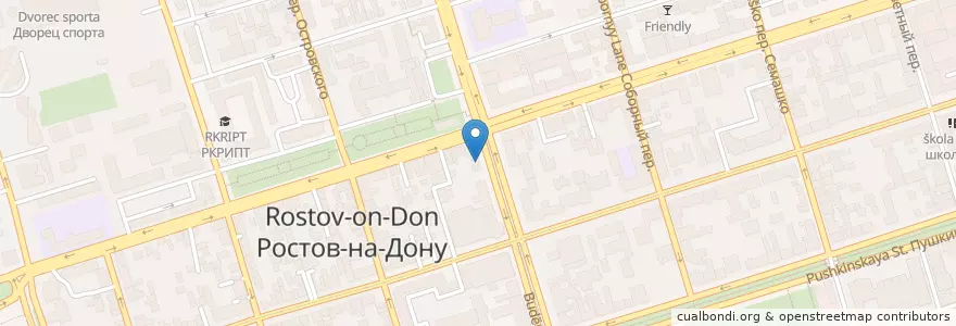 Mapa de ubicacion de Бинбанк en Rusia, Южный Федеральный Округ, Óblast De Rostov, Городской Округ Ростов-На-Дону.