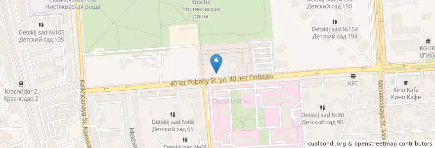 Mapa de ubicacion de Пицца "Ешка" en Rusia, Южный Федеральный Округ, Krai De Krasnodar, Городской Округ Краснодар.