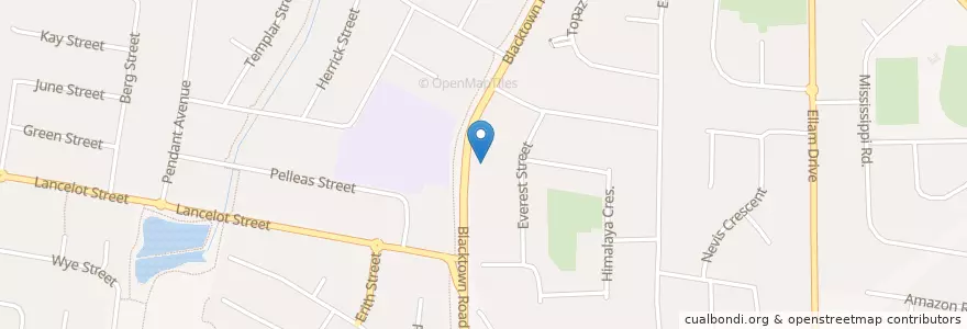 Mapa de ubicacion de Blacktown Road Childrens Centre en Australien, Neusüdwales, Sydney, Blacktown City Council.