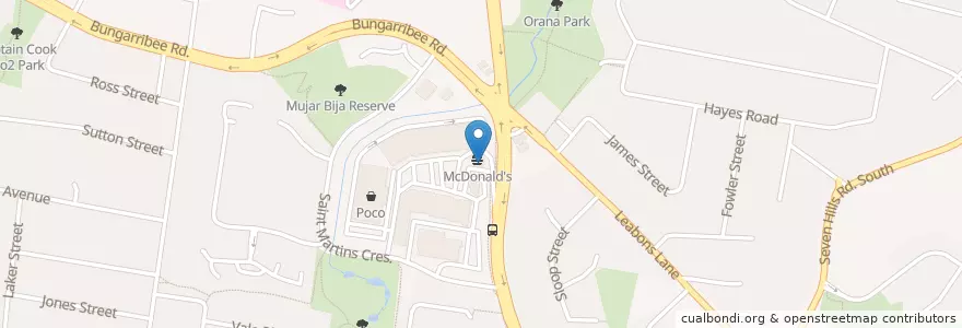 Mapa de ubicacion de McCafé en Австралия, Новый Южный Уэльс, Sydney, Blacktown City Council.