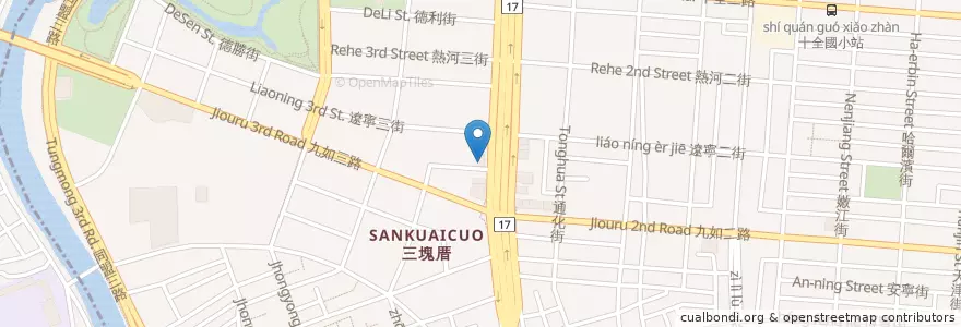 Mapa de ubicacion de 宏威汽車專業美容鍍膜館 en 臺灣, 高雄市, 三民區.