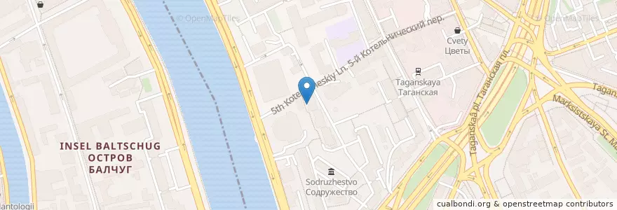 Mapa de ubicacion de Будвар en Rusia, Центральный Федеральный Округ, Москва, Центральный Административный Округ, Таганский Район.