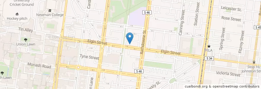 Mapa de ubicacion de Carlton Post Office en Avustralya, Victoria.