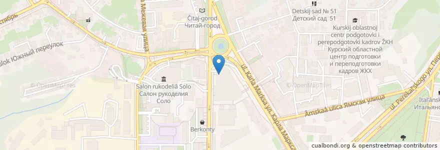 Mapa de ubicacion de Сбербанк России en Rússia, Distrito Federal Central, Oblast De Kursk, Курский Район, Городской Округ Курск.