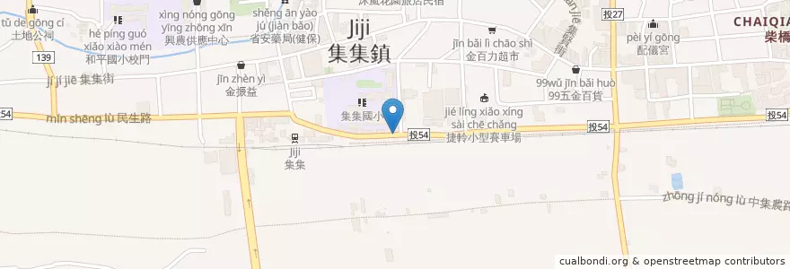 Mapa de ubicacion de 非凡簡餐 en 臺灣, 臺灣省, 南投縣, 集集鎮.