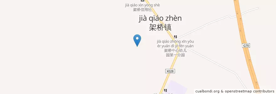 Mapa de ubicacion de 架桥镇 en China, Jiangxi, Nanchang, 进贤县, 架桥镇.