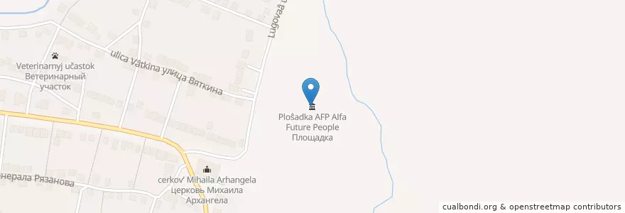 Mapa de ubicacion de Площадка AFP Alfa Future People en Russland, Föderationskreis Wolga, Oblast Nischni Nowgorod, Балахнинский Район, Городское Поселение Большое Козино.