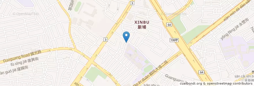 Mapa de ubicacion de 油庫口蚵仔麵線 en 臺灣, 新北市, 板橋區.