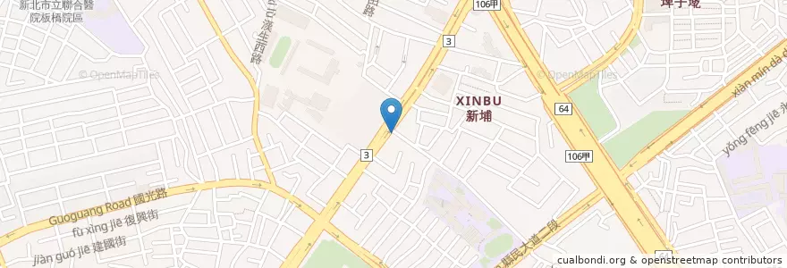 Mapa de ubicacion de 85度C en Taiwan, New Taipei, Banqiao District.