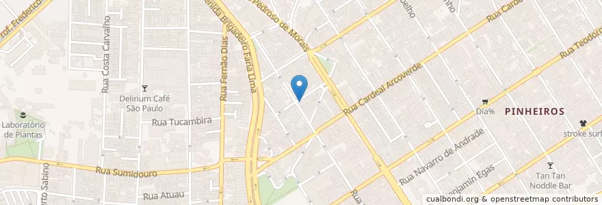 Mapa de ubicacion de Bar Secreto en Brezilya, Güneydoğu Bölgesi, Сан Паулу, Região Geográfica Intermediária De São Paulo, Região Metropolitana De São Paulo, Região Imediata De São Paulo, Сан Паулу.